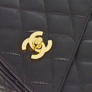 Chanel 1991-1994 Black Lambskin Camera Bag Small