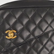 Chanel 1991-1994 Black Lambskin Camera Bag Small