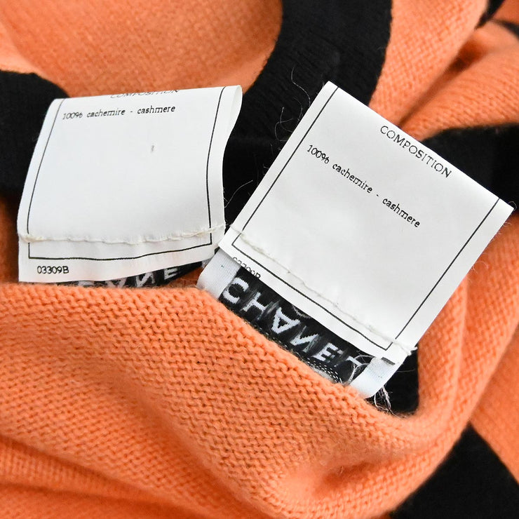 Chanel Set Cardigan Short Sleeve Dress Orange 95A #38