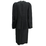 Chanel Setup Suit Jacket Skirt Black 93P #38