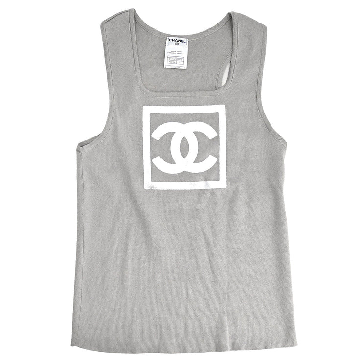 Chanel Sport Line Sleeveless Top Gray 01P #42