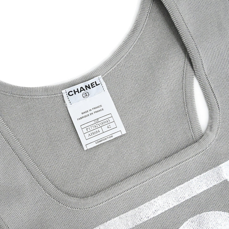 Chanel Sport Line Sleeveless Top Gray 01P #42