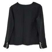 Chanel Collarless Jacket Black