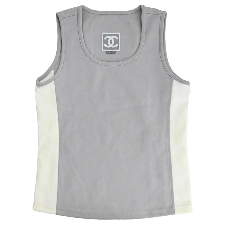 Chanel Sport Line Sleeveless Top Gray 01P #40