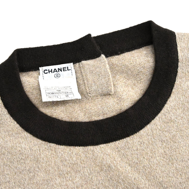 Chanel Sweater Knit Top Beige 96A #38