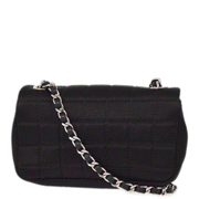 Chanel 2004-2005 Black Satin Choco Bar Lipstick Shoulder Bag