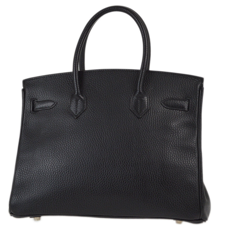 Hermes 1999 Black Ardennes Birkin 30 Handbag