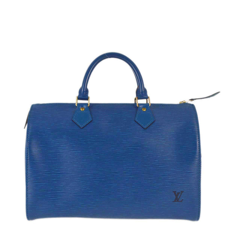 Louis Vuitton 2004 Blue Epi Speedy 30 Handbag M43005