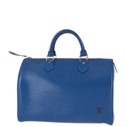 Louis Vuitton 2004 Blue Epi Speedy 30 Handbag M43005