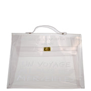 Hermes Clear Kelly Vinyl Beach Handbag