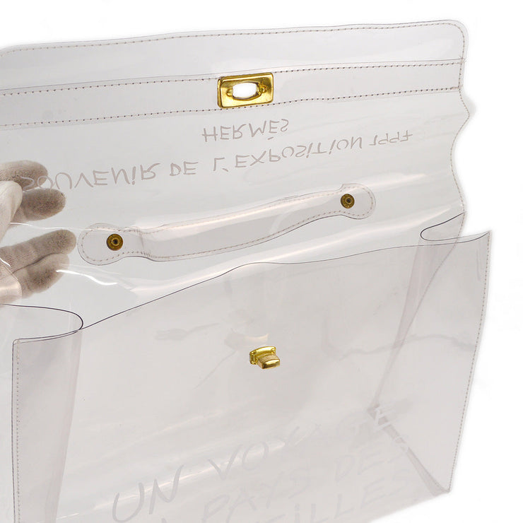 Hermes Clear Kelly Vinyl Beach Handbag