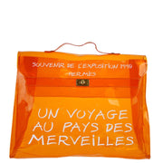 Hermes 1998 Orange Vinyl Kelly Beach Handbag