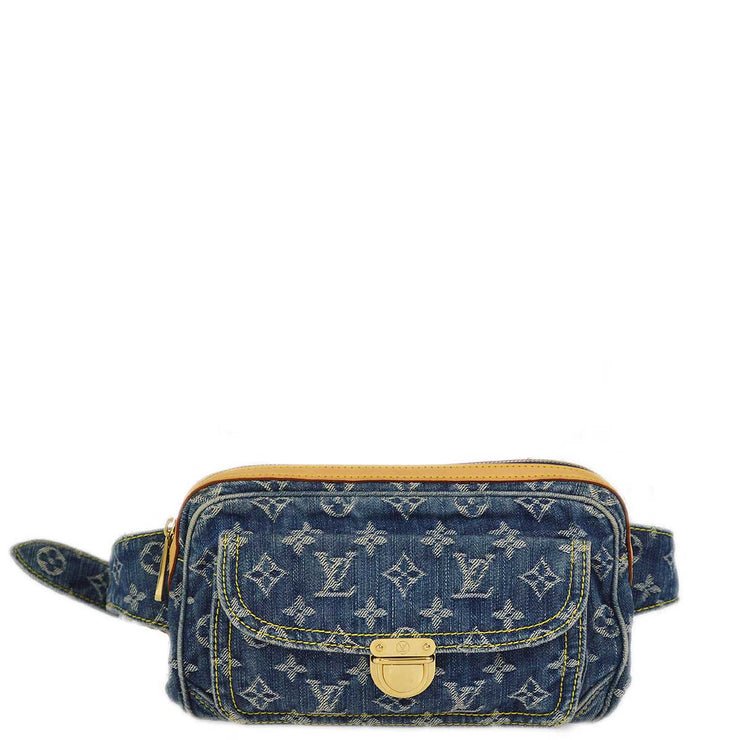 Louis Vuitton 2007 Blue Monogram Denim Bum Bag Waist Pouch M95347