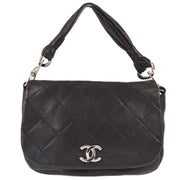 Chanel 2006-2008 Black Lambskin Flap Handbag