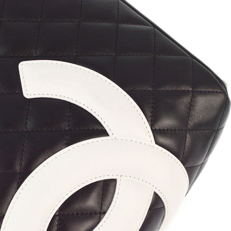 Chanel 2003-2004 Black Calfskin Cambon Ligne Tote Handbag