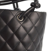 Chanel 2003-2004 Black Calfskin Cambon Ligne Tote Handbag