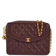 Chanel 1994-1996 Bordeaux Caviar Camera Bag Large