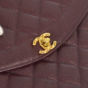 Chanel 1994-1996 Bordeaux Caviar Camera Bag Large