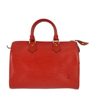 Louis Vuitton 1995 Red Epi Speedy 25 Handbag M43017