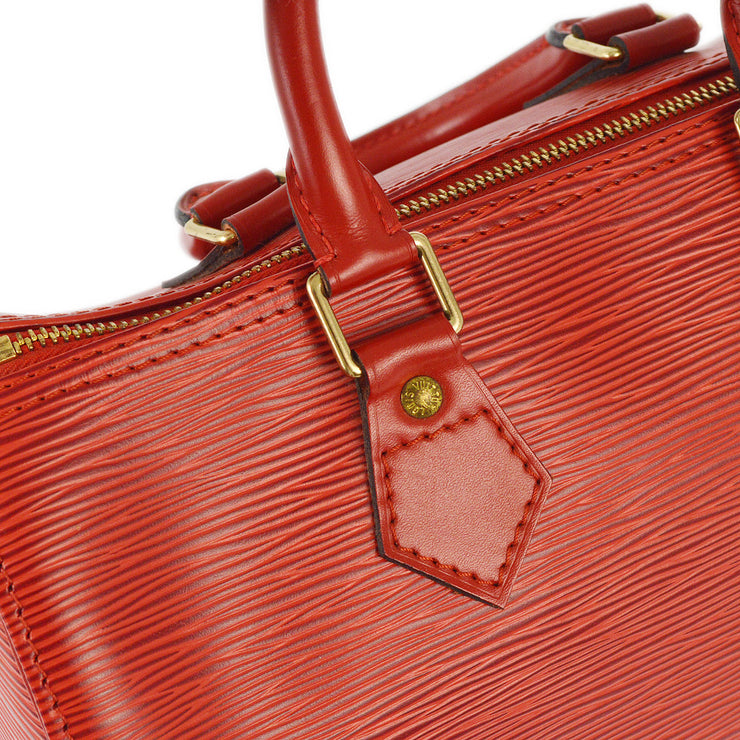 Louis Vuitton 1995 Red Epi Speedy 25 Handbag M43017