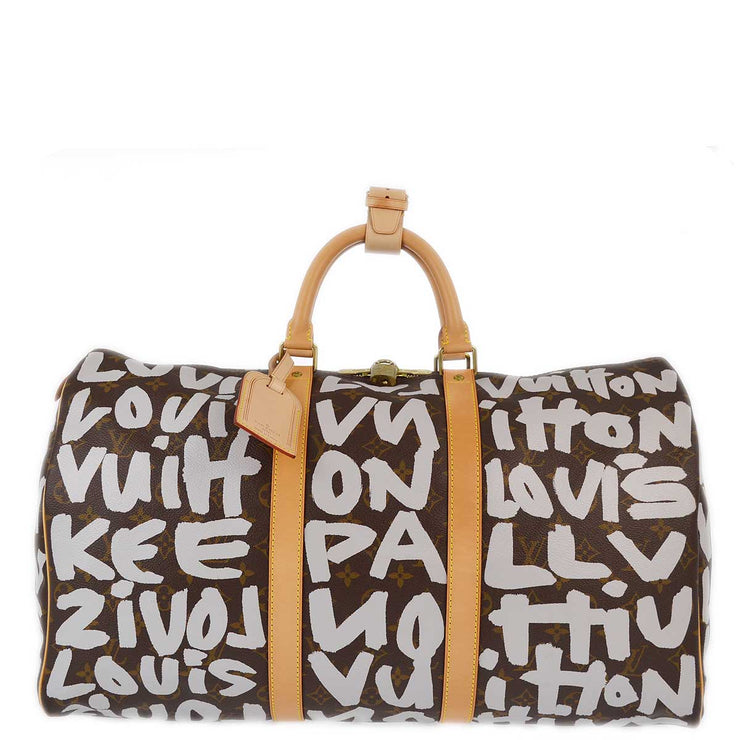 Louis Vuitton 2001 Monogram Graffiti Keepall 50 Duffle Bag M92197