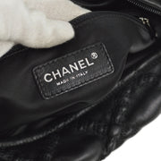 Chanel 2006-2008 Black Lambskin Paris-Biarritz Hobo Handbag