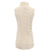 Hermes Sleeveless Turtleneck Dress Ivory #XS