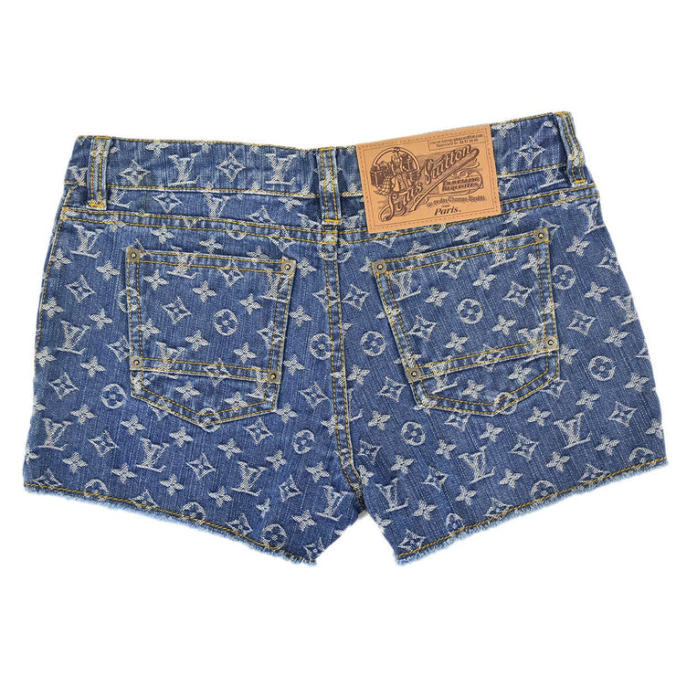 Louis Vuitton Monogram Denim Short Pants Blue #36