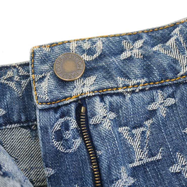 Louis Vuitton Monogram Denim Short Pants Blue #36