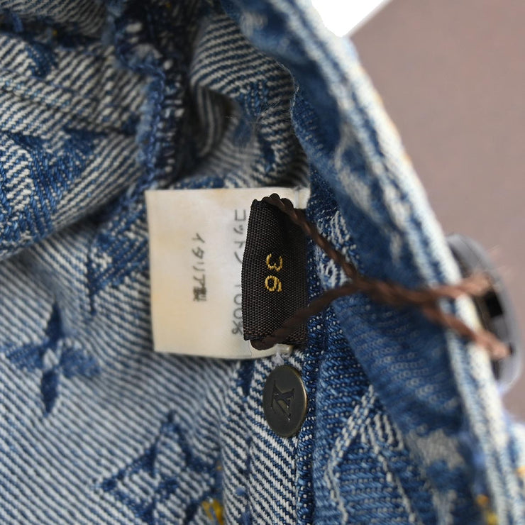 Louis Vuitton Monogram Denim Short Pants Blue #36