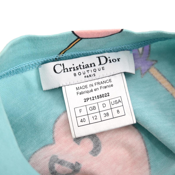 Christian Dior T-shirt Top Light Blue #40