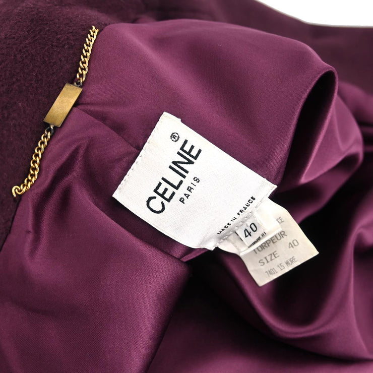 Celine Coat Bordeaux #40