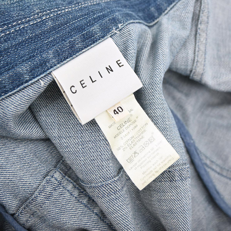 Celine Single Breasted Denim Jacket Blue #40