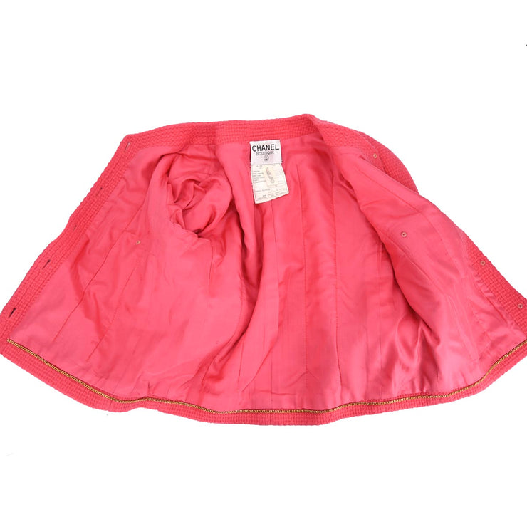 Chanel Collarless Jacket Pink 23 #36