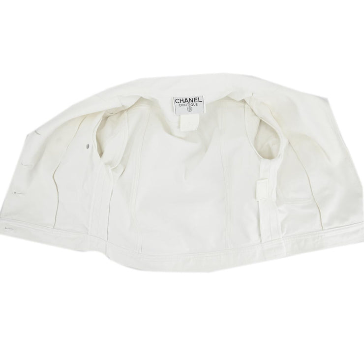 Chanel Setup Suit Jacket Short Pants White 96P #36 #34