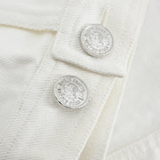 Chanel Setup Suit Jacket Short Pants White 96P #36 #34