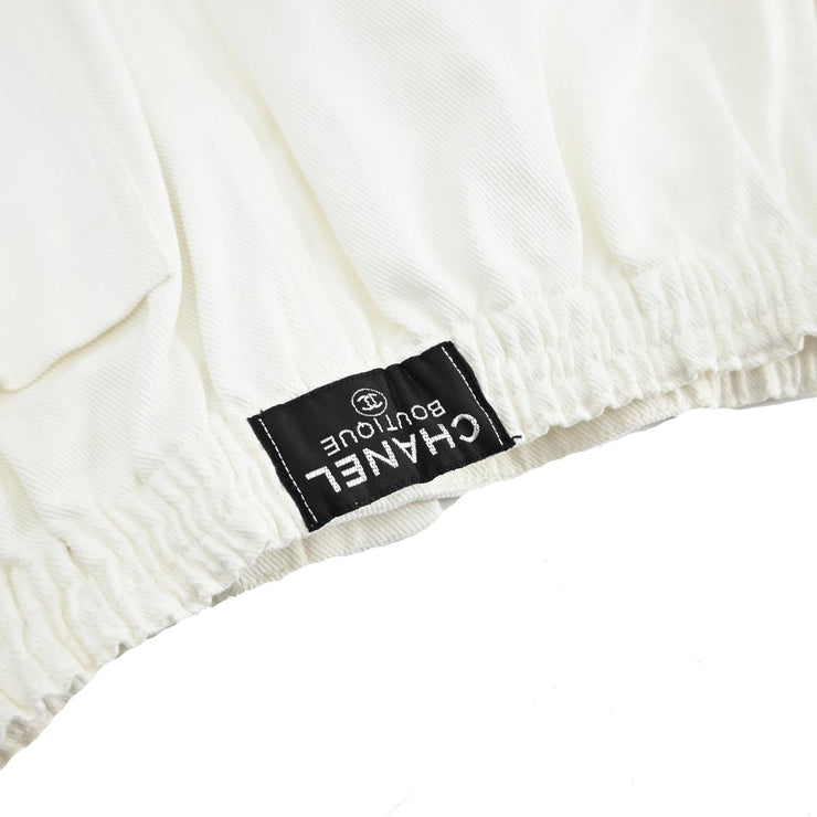 Chanel Setup Suit Jacket Short Pants White 96P #36 #34