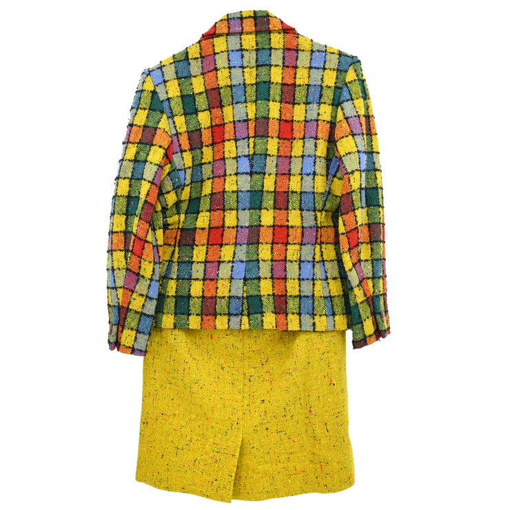 Yves Saint Laurent Setup Suit Jacket Skirt Yellow #M