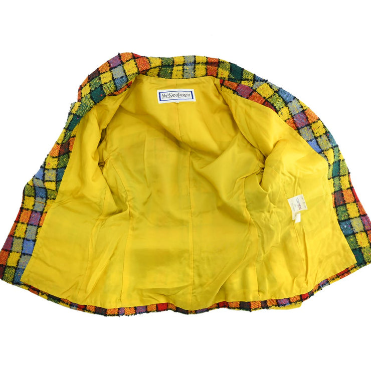 Yves Saint Laurent Setup Suit Jacket Skirt Yellow #M