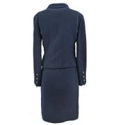 Chanel Setup Suit Jacket Skirt Navy 95P #40