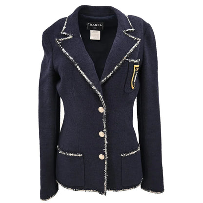 Chanel 2005 Navy & White "Devil Wears Prada" Jacket #38