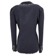 Chanel Emblem Single Breasted Jacket Navy 05C #38