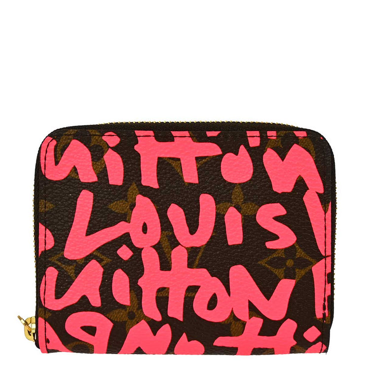 Louis Vuitton 2009 Pink Graffiti Zippy Coin Purse Wallet M93707