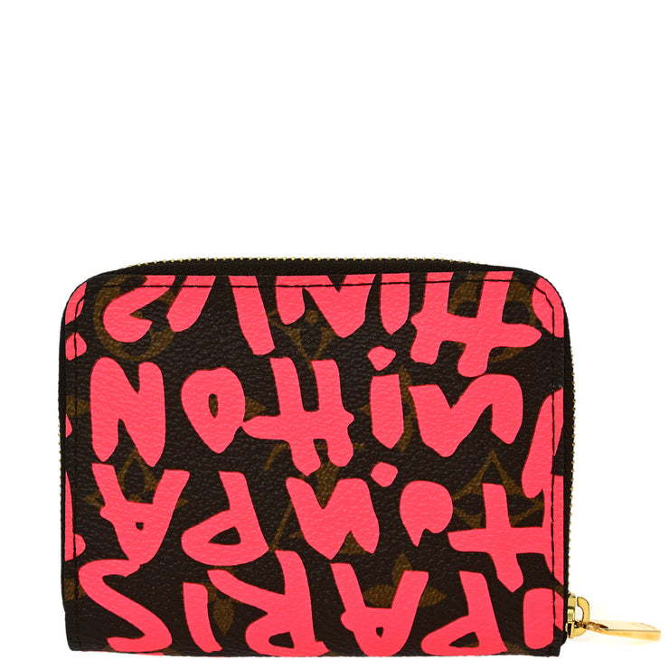 Louis Vuitton 2009 Pink Graffiti Zippy Coin Purse Wallet M93707