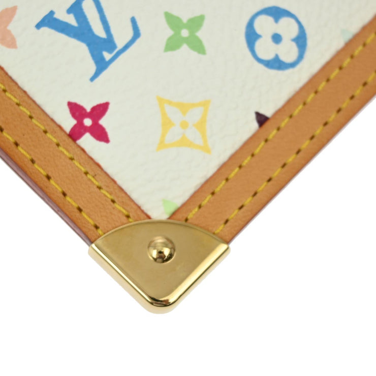 Louis Vuitton 2004 White Multicolor Pochette Cles Coin Purse M92655