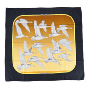 Hermes Carre 90 Oiseaux Migrateurs Scarf Stole Black Small Good