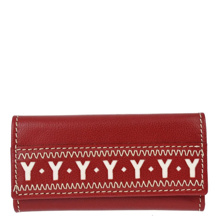 Yves Saint Laurent Red Four Hook Key Case Small Good