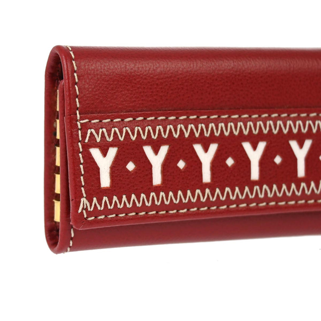 YSL サンローラン 二つ折り財布 ブラック×ゴールド