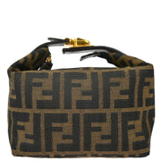 Fendi Brown Zucca Vanity Handbag Cosmetic Pouch