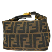 Fendi Brown Zucca Vanity Handbag Cosmetic Pouch